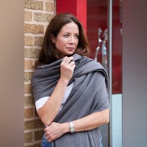 April Marin Paris Travel Wrap, Charcoal Gray, NWT